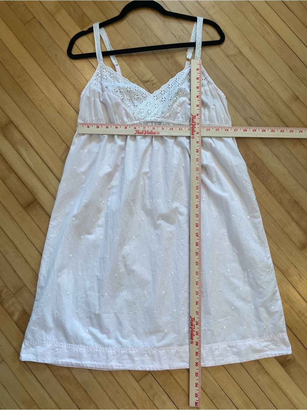 CHARTER CLUB Vintage Cotton Swiss Dot Eyelet Baby Doll Nightgown Slip Pink - Picture 10 of 12